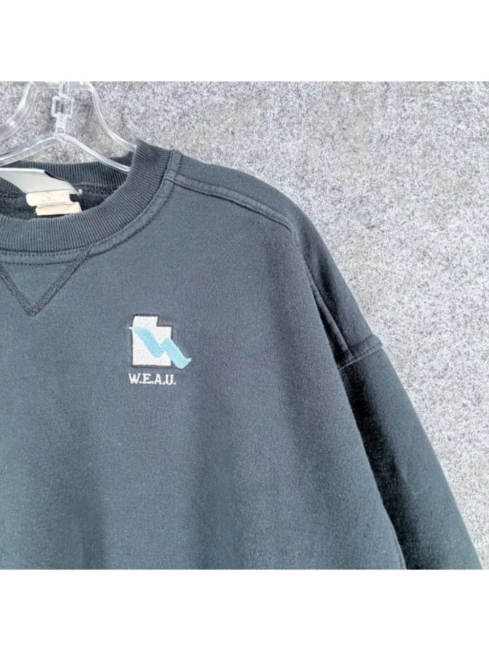 Vintage Jerzees‎ Z Class Sweatshirt Mens XL Charcoal Gray W.E.A.U. Embroidered